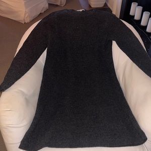 Madewell wool charcoal grey sweater dress